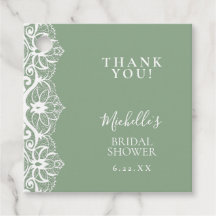 Elegantes Etiquetas de Favor de Regadera de Boda d
