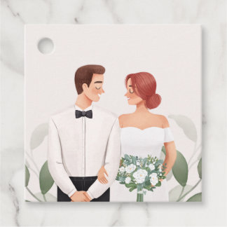 Para Recuerdos Elegantes etiquetas de regalos de boda