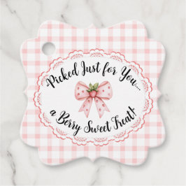 Para Recuerdos Etiquetas Baby Shower-Favor de fresa