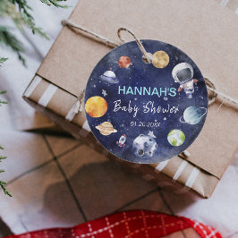 Para Recuerdos Etiquetas Baby Shower Favor del Astronauta del niñ