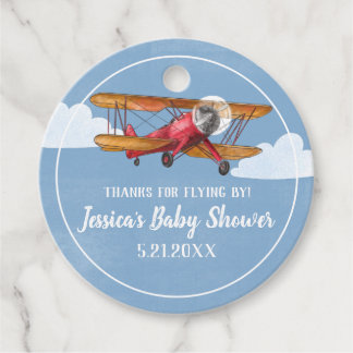 Para Recuerdos Etiquetas Baby Shower Favorito de Avión Adventure