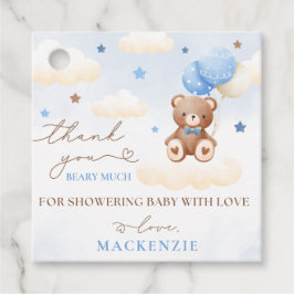 Para Recuerdos Etiquetas Baby Shower Favorito de Teddy Bear Ballo