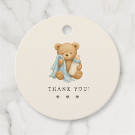 Para Recuerdos Etiquetas Baby Shower Favorito de Teddy Bear Boy