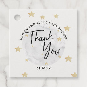 Para Recuerdos Etiquetas Baby Shower Neutral Favor de la Luna y l