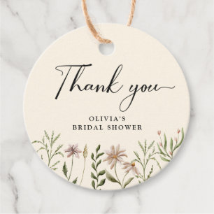 Para Recuerdos Etiquetas de agradecimiento Boho acuarela flor sil