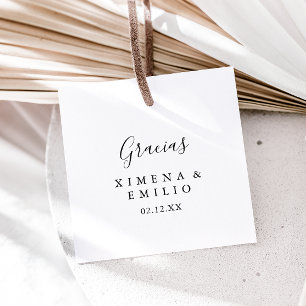 Para Recuerdos Etiquetas de Agradecimiento de Boda Española