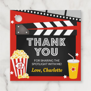 Para Recuerdos Etiquetas de agradecimiento de película, etiquetas