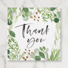 Para Recuerdos Etiquetas de agradecimiento de verde