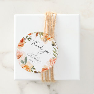 Para Recuerdos Etiquetas de agradecimiento florales otoñales terr