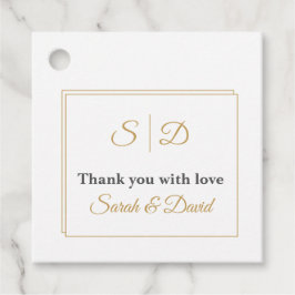 Para Recuerdos Etiquetas de agradecimiento minimalistas con borde