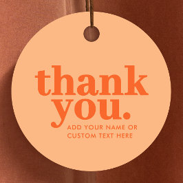 Para Recuerdos Etiquetas de agradecimiento | Retro melocotón nara