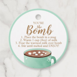 Para Recuerdos Etiquetas de bomba de chocolate caliente eres el c