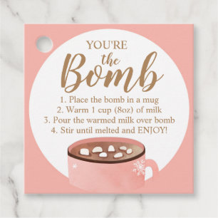 Para Recuerdos Etiquetas de bomba de chocolate caliente eres el c