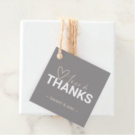 Para Recuerdos Etiquetas de Favor con Corazón Amor y Agradecimien