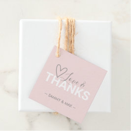 Para Recuerdos Etiquetas de Favor con Corazón Amor y Agradecimien