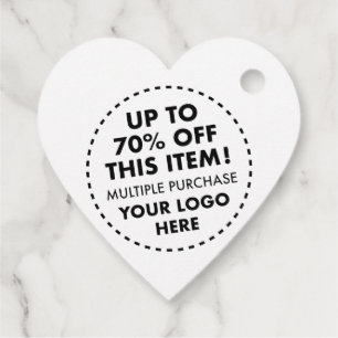 Para Recuerdos Etiquetas de Favor con Corazón Personalizado 70% D