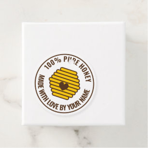 Para Recuerdos Etiquetas de favor con logotipo de panal de abeja
