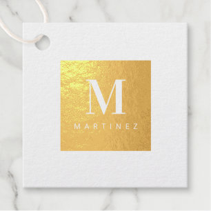Para Recuerdos Etiquetas de Favor con Monograma Personalizado y F