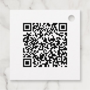 Para Recuerdos Etiquetas de Favor Cuadrado con Diseño de Código Q