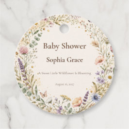 Para Recuerdos Etiquetas de Favor de Baby Shower Boho Wildflower