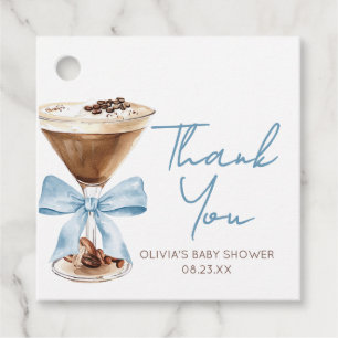 Para Recuerdos Etiquetas de Favor de Baby Shower con Martini de E