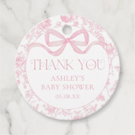 Para Recuerdos Etiquetas de Favor de Baby Shower Floral Chinoiser
