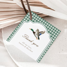 Etiquetas de Favor de Baby Shower Pato Mallard Ver