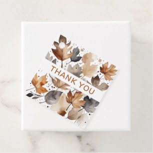 Para Recuerdos Etiquetas de Favor de Boda de Maple Leaf Gray Brow