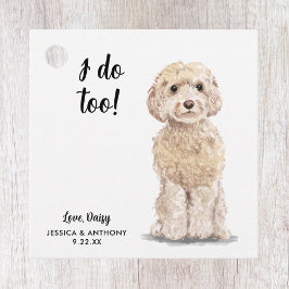 Para Recuerdos Etiquetas de Favor de Boda de Perro