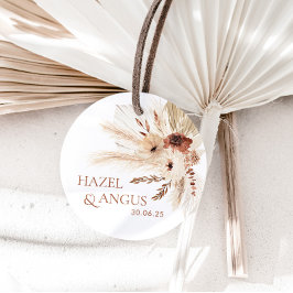 Para Recuerdos Etiquetas de Favor de Boho Rust Wedding Gracias HA