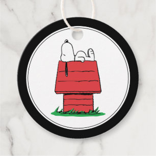 Para Recuerdos Etiquetas de Favor de Cumpleaños Casa de Perro Sno