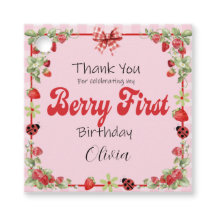 Etiquetas de Favor de Cumpleaños con Tema de Fruta