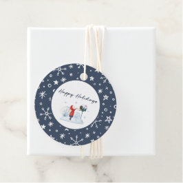 Para Recuerdos Etiquetas de Favor de Fiesta Berry Blue Snowflake 