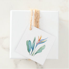 Para Recuerdos Etiquetas de Favor de Flor de Acuarela Tropical