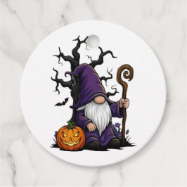 Para Recuerdos Etiquetas de Favor de Gnome de Halloween