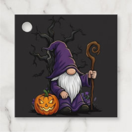 Para Recuerdos Etiquetas de Favor de Gnome de Halloween