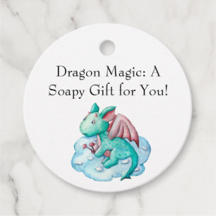 Para Recuerdos Etiquetas de Favor de Jabón: Magia de Dragón: Un R