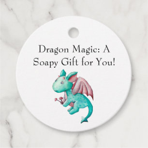 Para Recuerdos Etiquetas de Favor de Jabón: Magia de Dragón: Un R