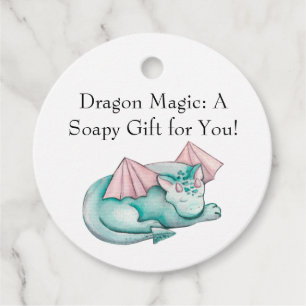 Para Recuerdos Etiquetas de Favor de Jabón: Magia de Dragón: Un R