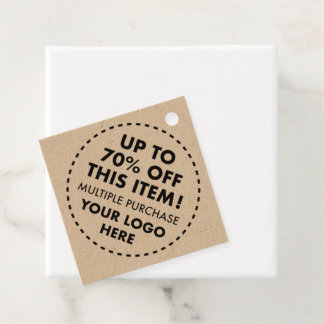 Para Recuerdos Etiquetas de Favor de Kraft Diamante 70% de descue