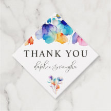 Etiquetas de Favor de la Boda de Flores Silvestres