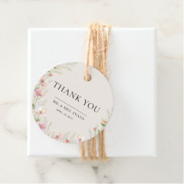 Para Recuerdos Etiquetas de Favor de la Boda de Flores Silvestres