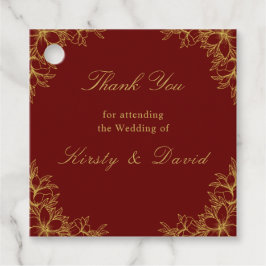 Para Recuerdos Etiquetas de Favor de la Boda Ornate de Oro