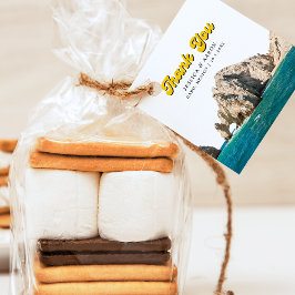 Para Recuerdos Etiquetas de Favor de la Boda Retro de Cabo Person