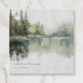 Para Recuerdos Etiquetas de Favor de la boda rústica de los bosqu