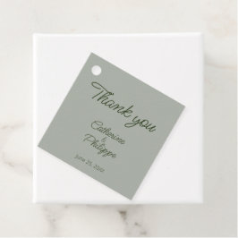 Para Recuerdos Etiquetas de Favor de la Boda Verde Masaje minimal