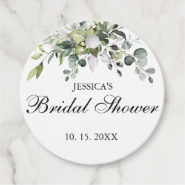 Para Recuerdos Etiquetas de Favor de la Ducha Bridal de Eucalyptu