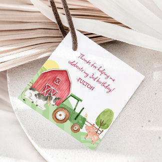 Para Recuerdos Etiquetas de Favor de la Granja del Tractor - Fies