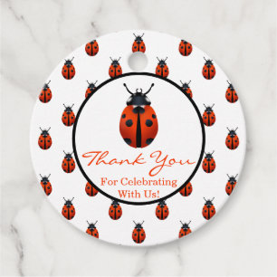 Para Recuerdos Etiquetas de favor de Ladybugs
