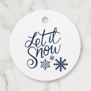 Para Recuerdos Etiquetas de Favor de Let It Snow